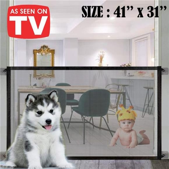 Magic Gate for Dogs, Pet Safety Gate, Pet Enclosure Portable Mesh